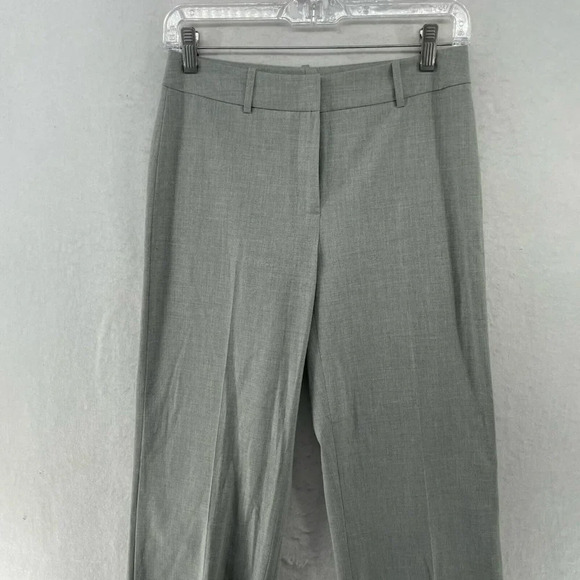 Tahari by ASL Dress Pants Women's Sz 2 Gray Wide-Leg Mid-Rise Stretch Pockets - Picture 6 of 11